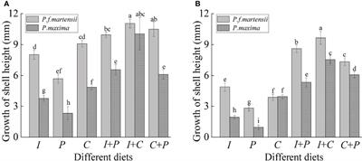 Comparative Effects of Microalgal Species on Growth, Feeding, and Metabolism of Pearl Oysters, Pinctada fucata martensii and Pinctada maxima